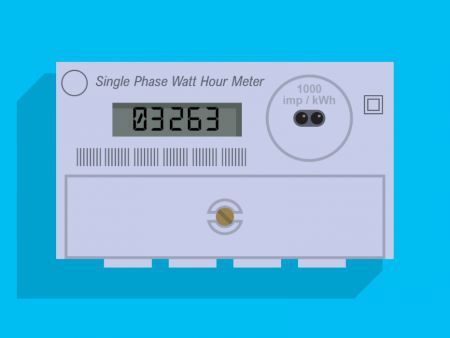 Digital single rate meter.