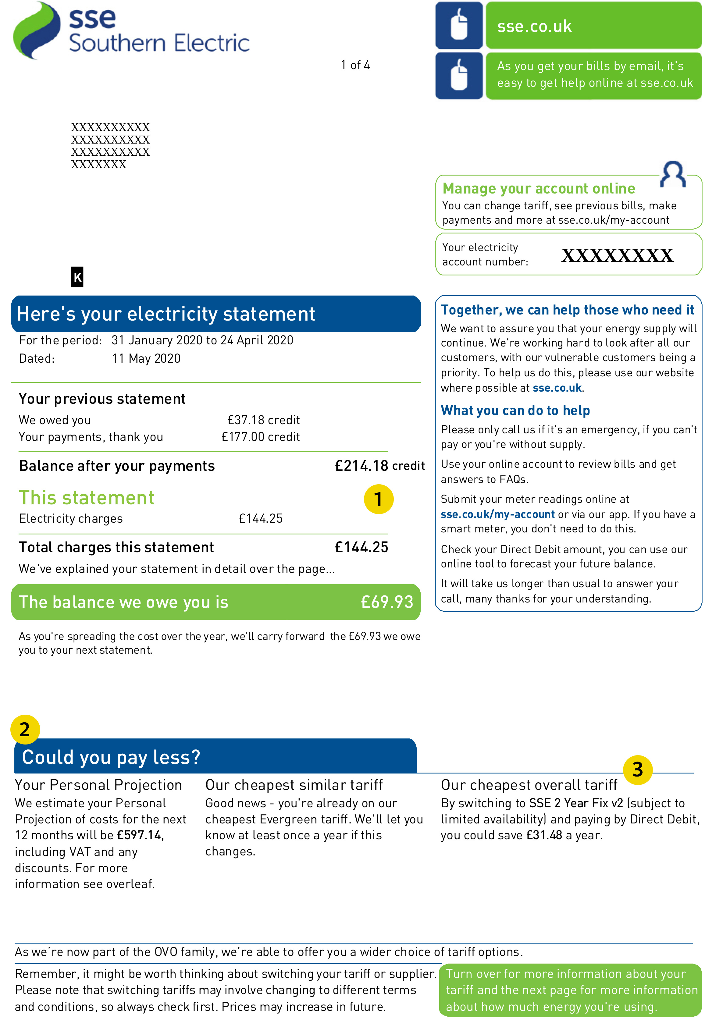 Sse electric on sale